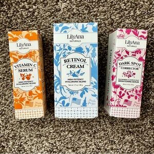 LilyAna Naturals Retinol Cream + Vitamin C & Dark Spot Serums